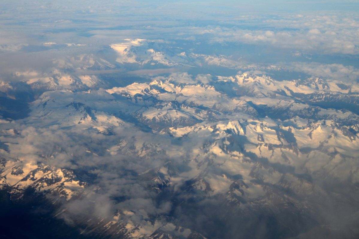 16 Mountains From Airplane Between Vancouver And Whitehorse